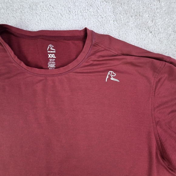 Rhoback Performance Tech Crewneck Short Sleeve T Shirt Men's 2XL Red - Picture 1 of 7